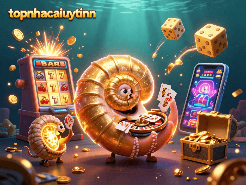 Experience thrilling luck with topnhacaiuytinn's vivid 3D scene of ancient casino games.