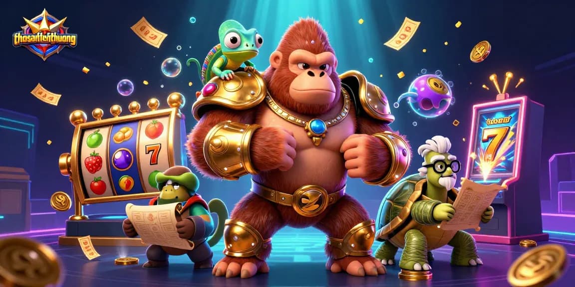 Experience thrilling gameplay in thosantienthuong's vibrant 3D casino world with lively characters and dynamic elements.