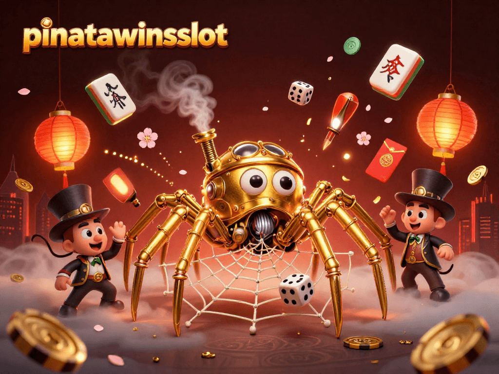 Experience thrilling action with pinatawinsslot in a vibrant casino-themed scene filled with gold and magic.