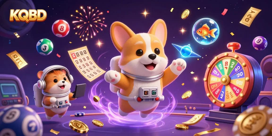 KQBD showcases a thrilling space casino scene with animated characters engaging in vibrant gaming activities.