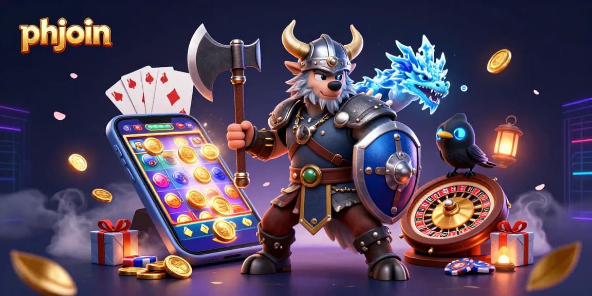 Join the adventure with phjoin by encountering thrilling slots and dynamic gaming elements in an immersive 3D scene.
