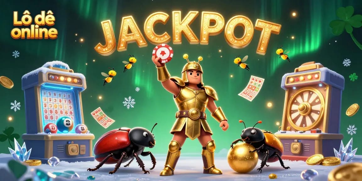 Play and win with exciting Lô đề online lottery action featuring vibrant characters and jackpot displays.