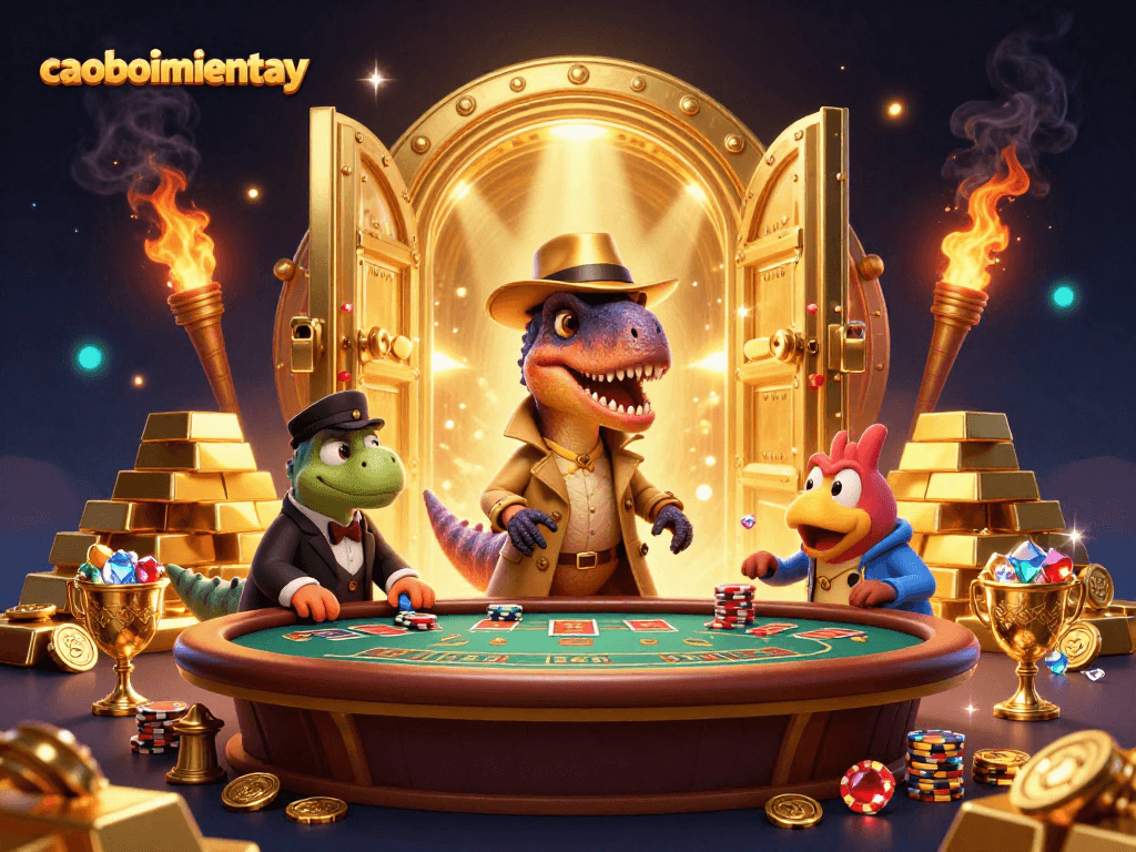 Experience the excitement of caoboimientay as velociraptor card counter interacts at a blackjack table.