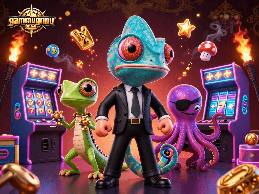 Experience thrilling gameplay at gamethuongnohu with colorful arcade machines and exciting game elements.