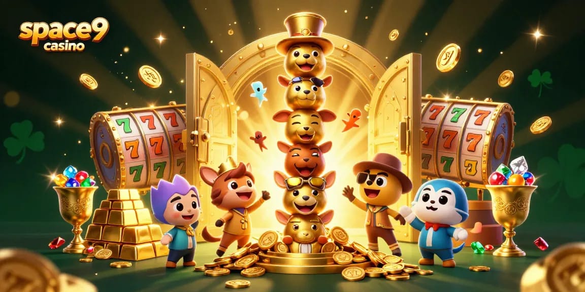 Win big at space9 casino with our exciting gaming scene featuring vivid game elements.