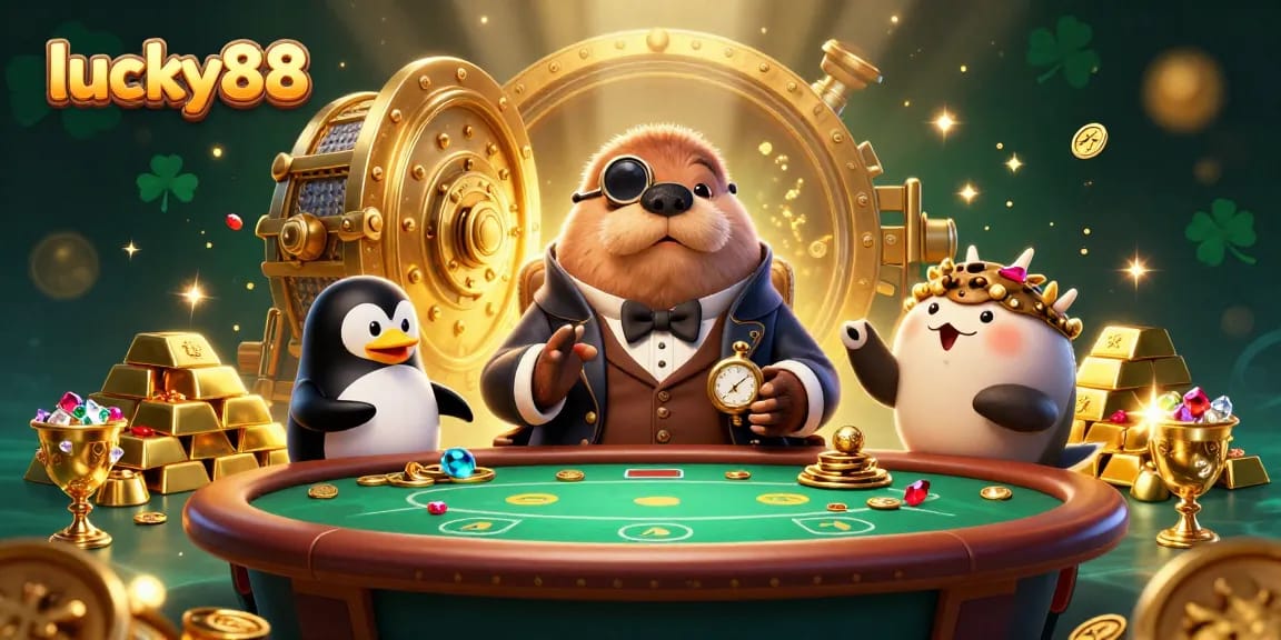 Experience thrilling gameplay with lucky88 at an underwater poker table featuring lively characters.