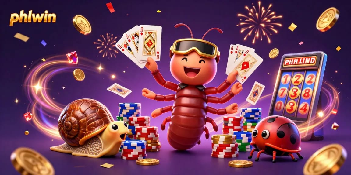 Spin and win at phlwin with a lively casino scene featuring unique characters and vibrant game elements.
