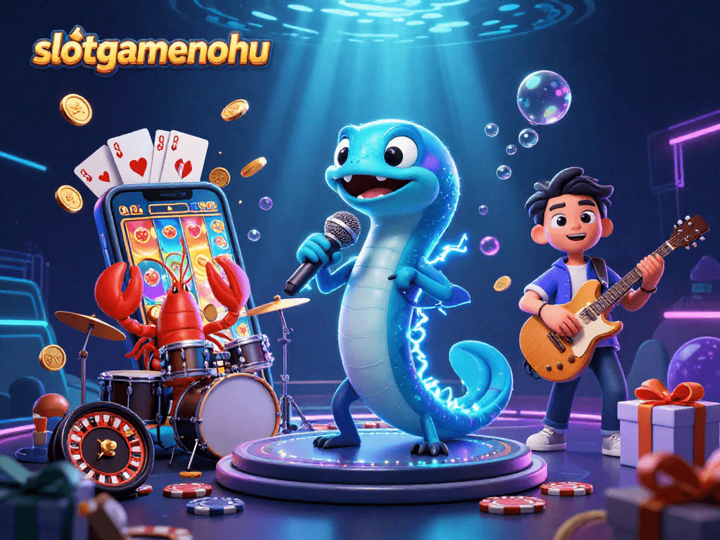 Experience thrilling wins with slotgamenohu in a vibrant underwater casino scene featuring unique gaming elements.