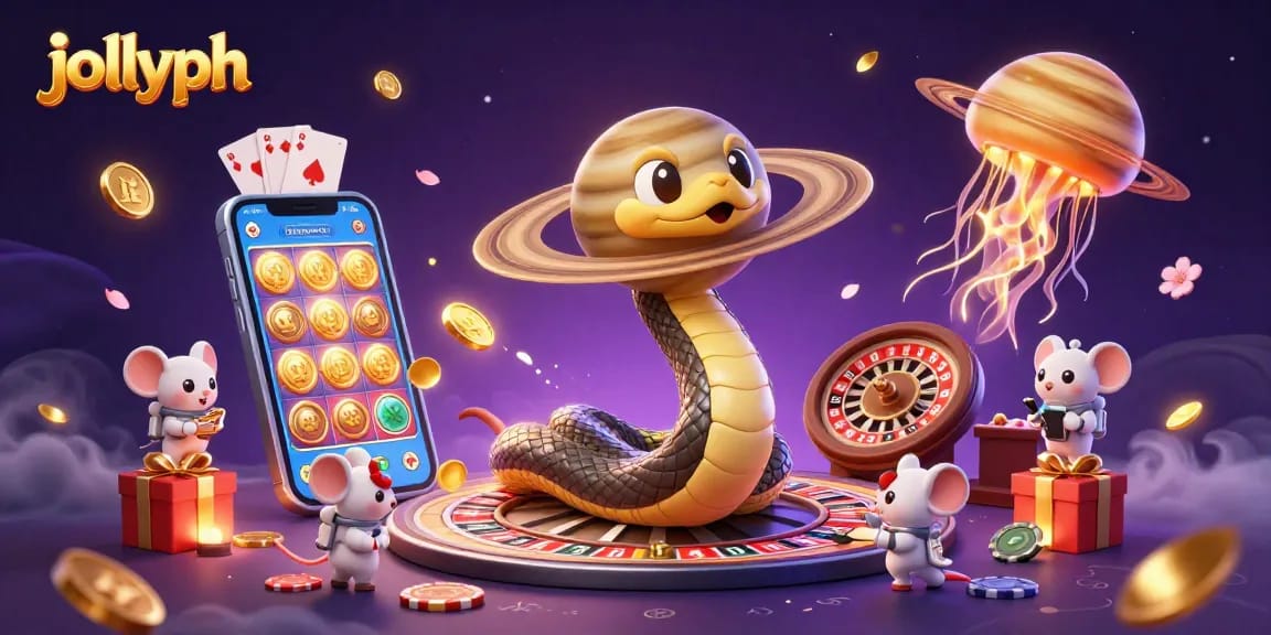 Experience cosmic fun with jollyph as astronaut mice bet on Saturn's roulette rings.