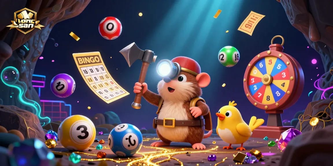 Experience lively gaming at lương sơn tv through vibrant lottery and bingo elements in this dynamic scene.