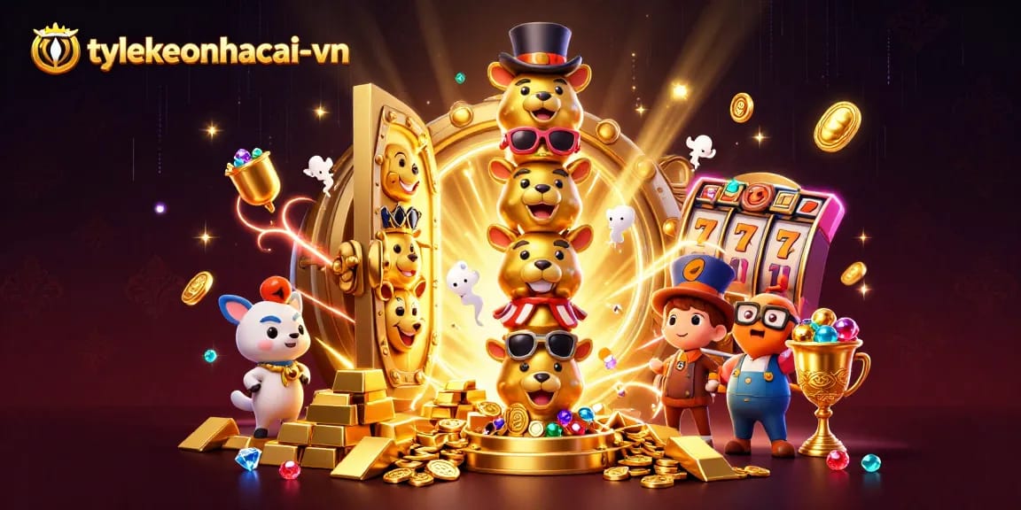 Engage with tylekeonhacai-vn's vibrant casino scene showcasing rich graphics and slot excitement.