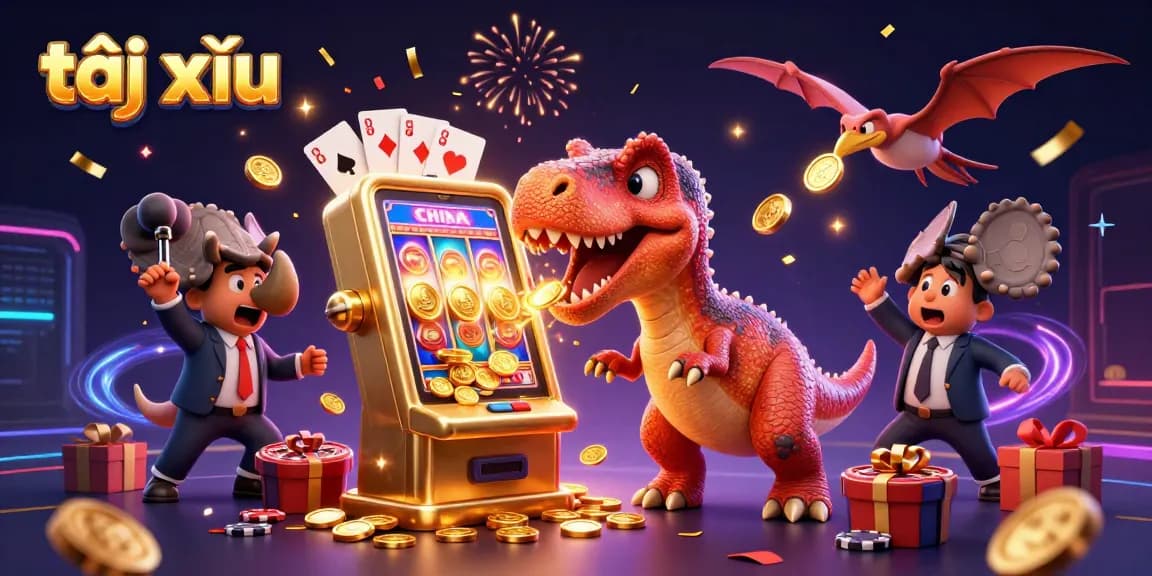 Players enjoy tài xỉu in a vibrant casino scene filled with excitement and winning potential.