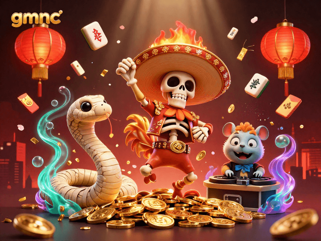 Join the fun at gmnc while enjoying thrilling casino gaming elements in a vibrant 3D scene.