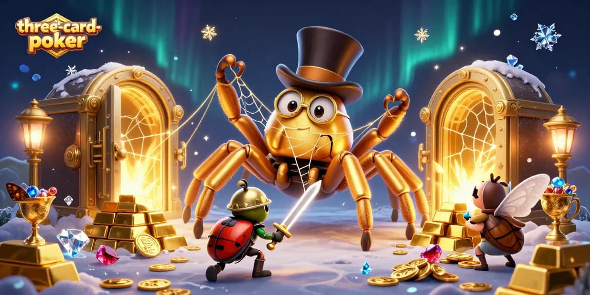 Engage with three-card-poker excitement in this detailed 3D casino world.