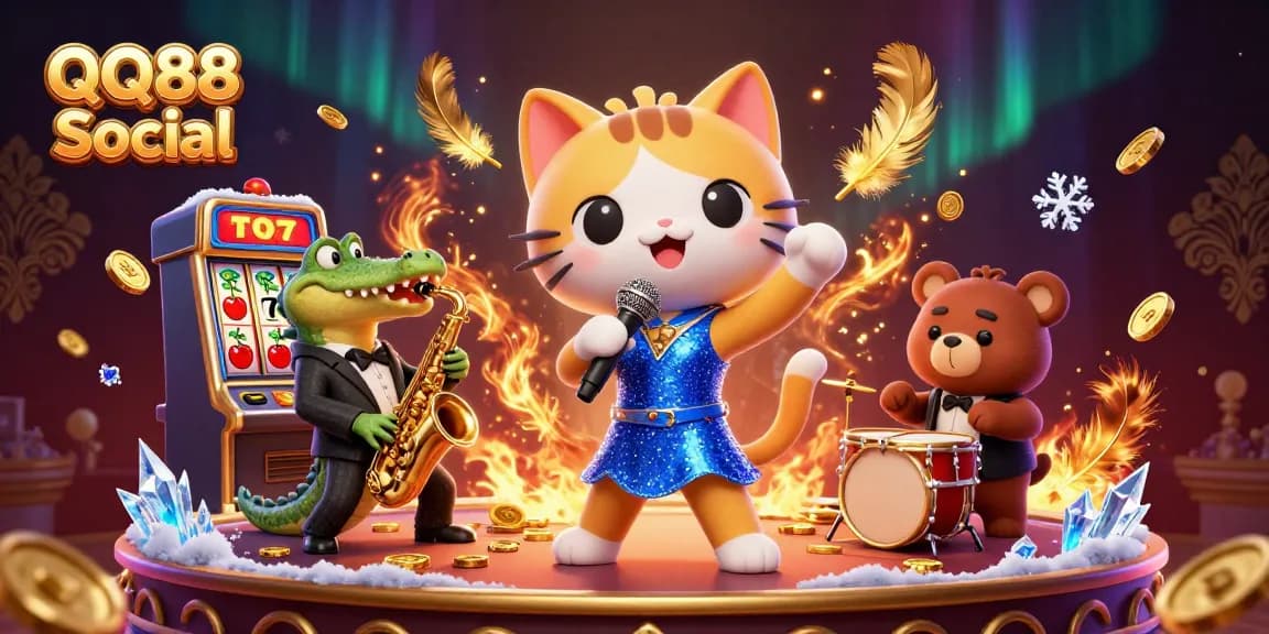 Experience thrilling gameplay at QQ88 Social with vibrant casino characters and rich gaming elements.