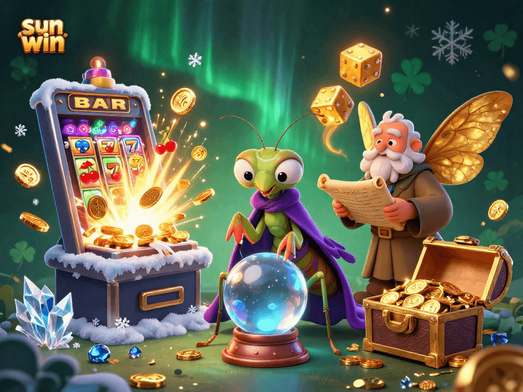 Play casino games and win with sun win in this vibrant, enchanting 3D illustration.