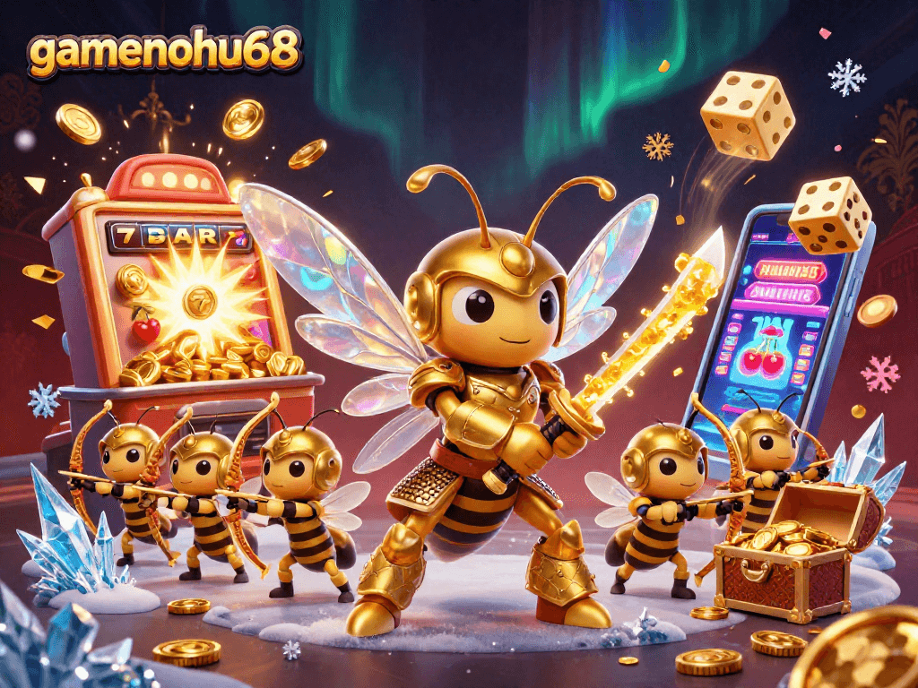 Experience immersive gaming adventures with gamenohu68, featuring dynamic slots and colorful casino elements.