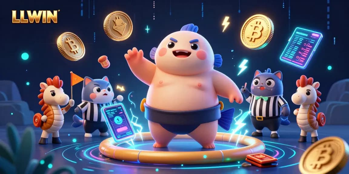 Engage with LLWIN exciting underwater casino adventure featuring vibrant 3D characters and elements.