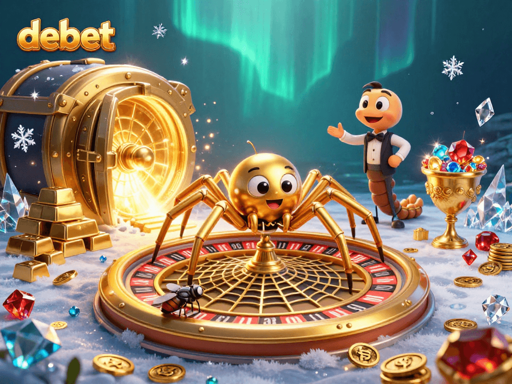 Engage with debet strategies through a cinematic 3D casino scene highlighting vibrant gaming elements.