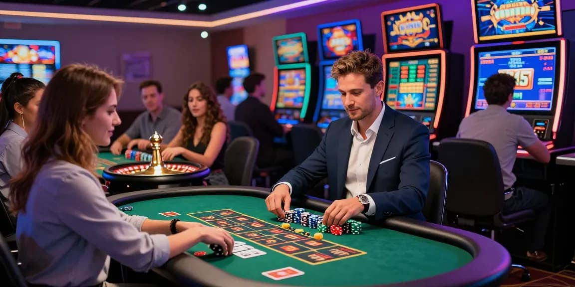 Dewavegas offers an exciting online casino experience with diverse players enjoying poker, roulette, and slots.