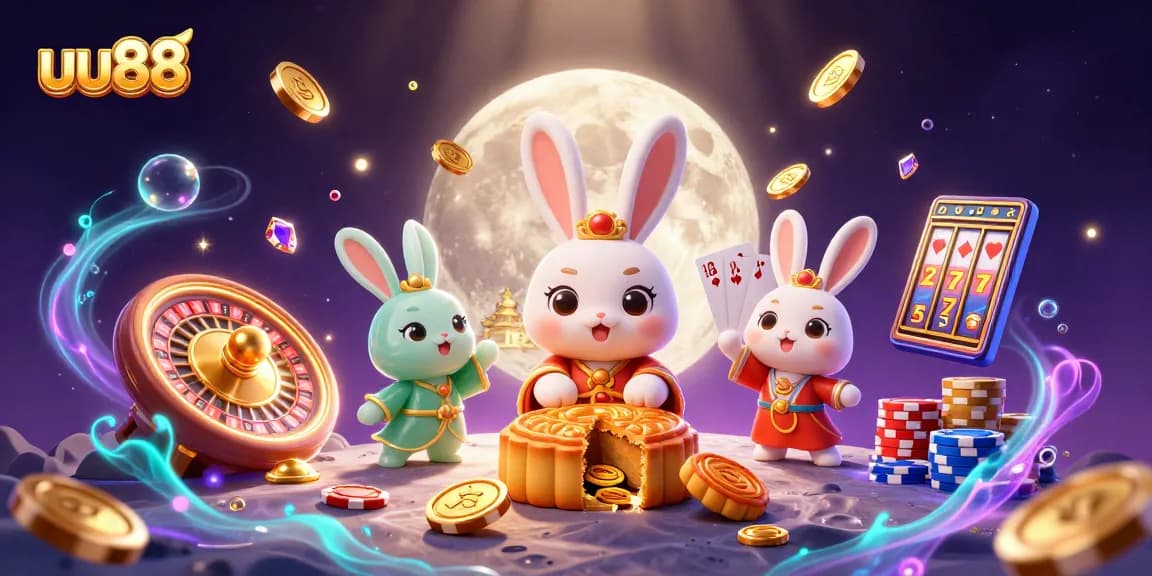 Experience the excitement of uu88 with vibrant 3D casino elements and animated action.