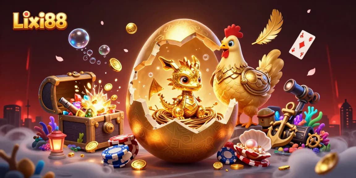 Experience thrilling winning moments at Lixi88 with animated fortune elements and vibrant casino scenes.