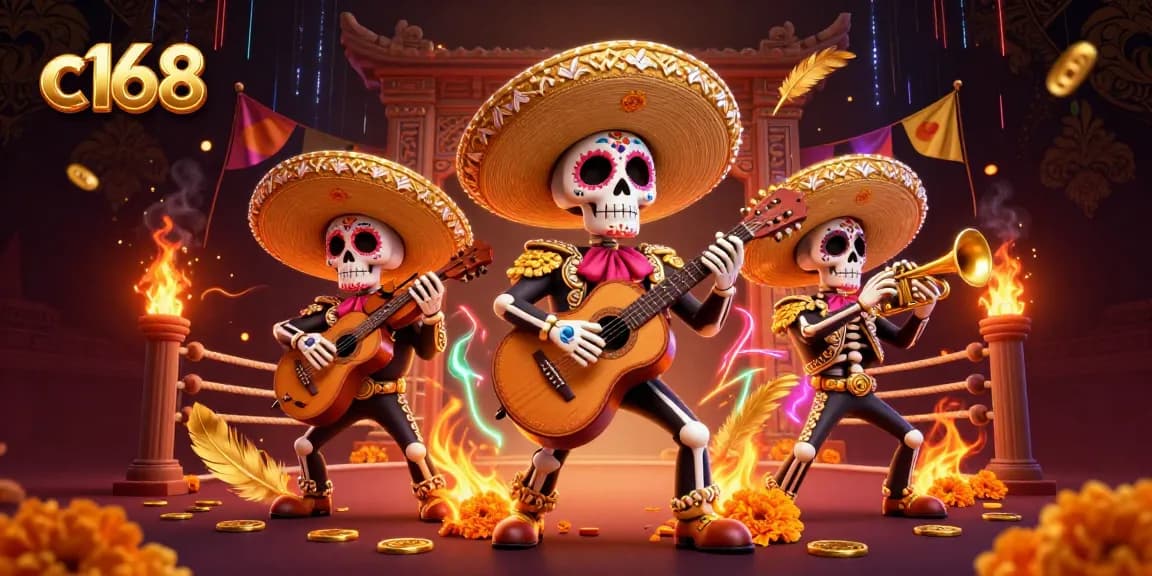 Experience thrilling wins at c168 with a vibrant mariachi celebration, captivating animations, and dynamic casino games.
