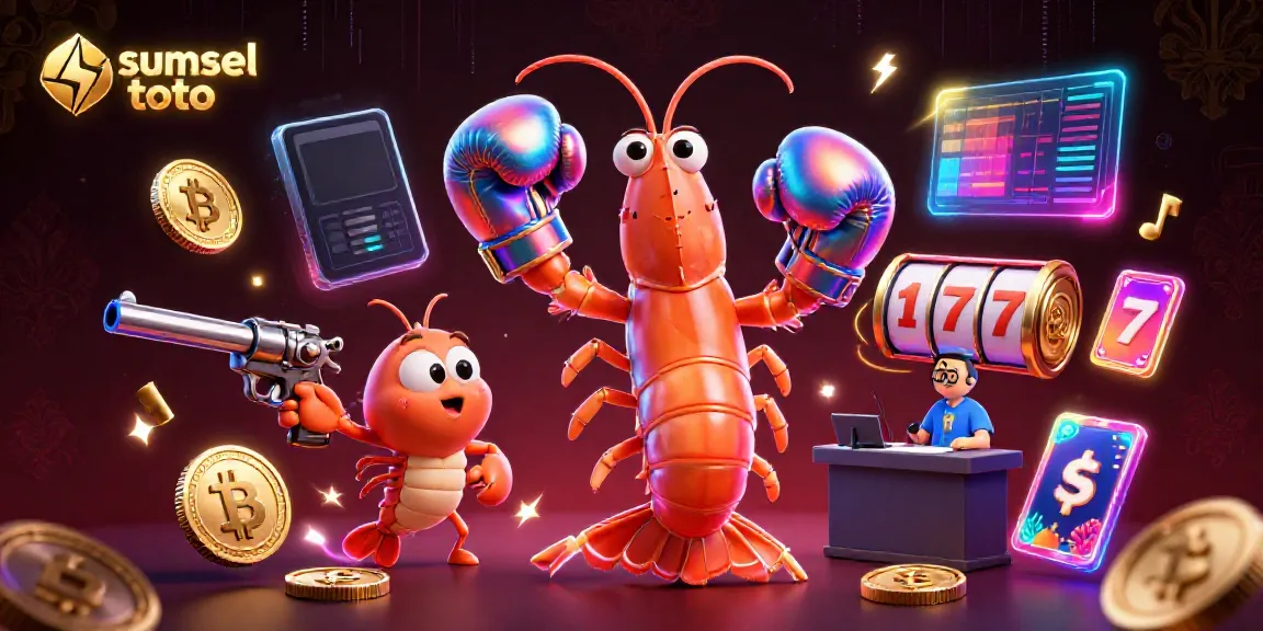 Engage with sumsel toto, featuring vibrant characters and exciting casino elements in a dynamic scene.