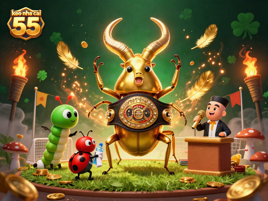Engage with keo nha cai 55 action in a dynamic 3D sports betting arena illustration.