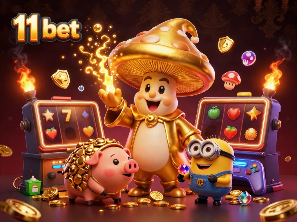 Experience the thrill of 11 bet with a golden wizard, treasure hunting, and engaging slot action.