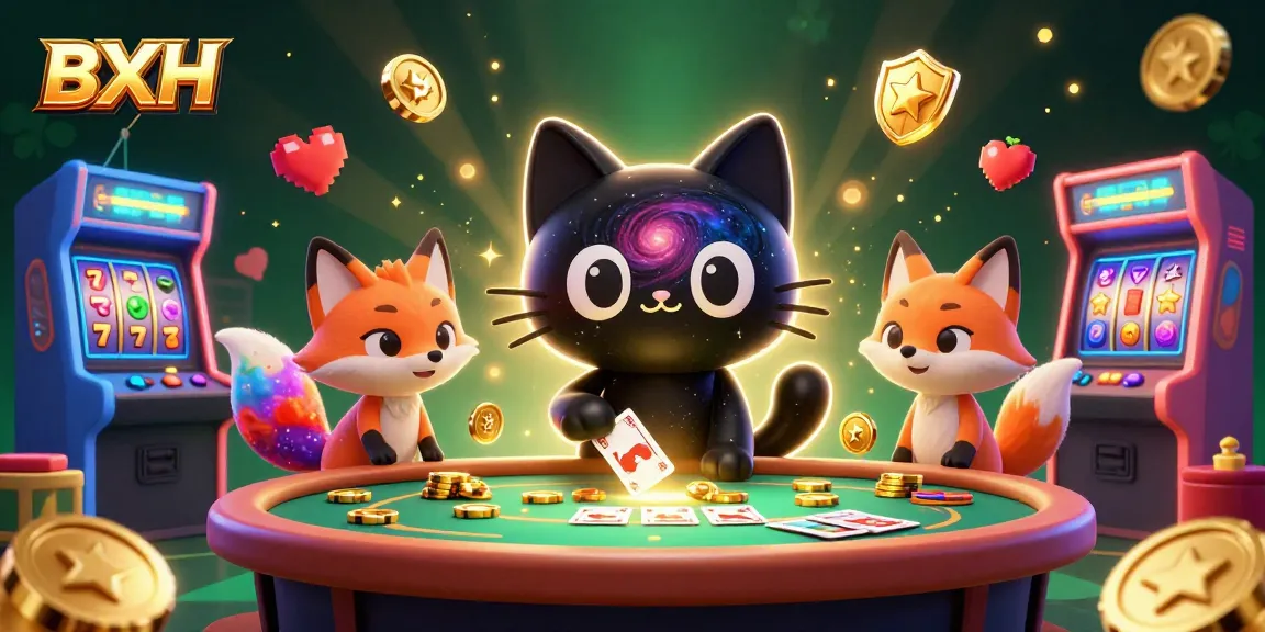 Engage in BXH with vibrant casino gameplay featuring charming characters and colorful slots.