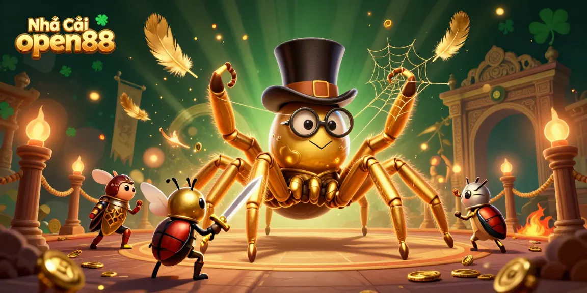 Bet on thrilling adventures with Nhà cái open88, featuring a dynamic 3D illustration of a casino scene.