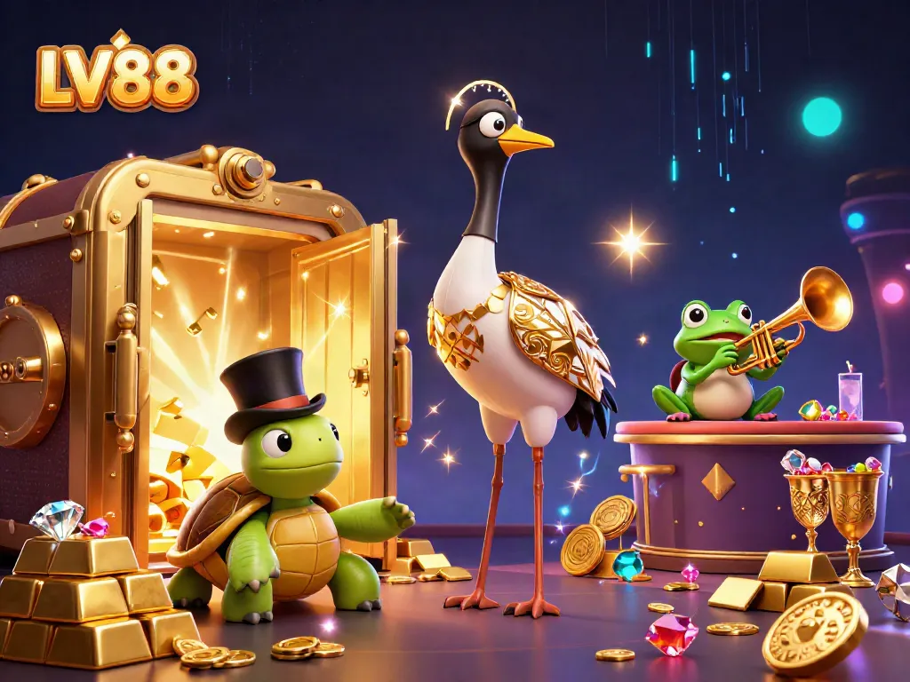 Engage with LV88's exciting casino experience featuring cartoon characters at a speakeasy.