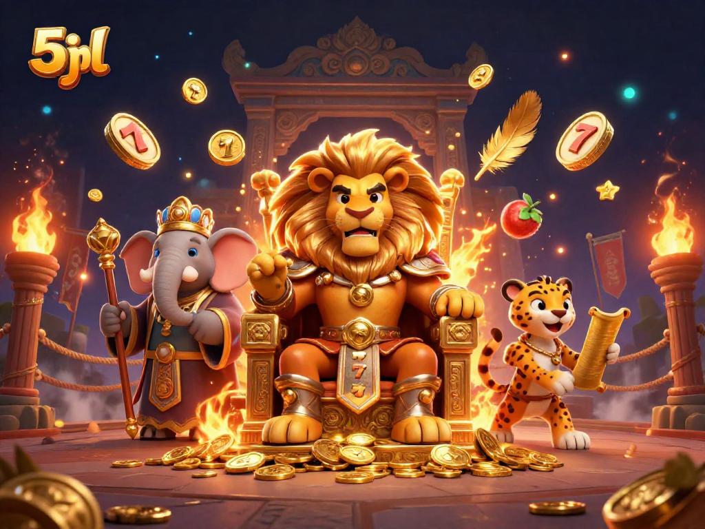 Experience thrilling wins at 5jl with a dazzling depiction of a casino scene featuring royal characters.