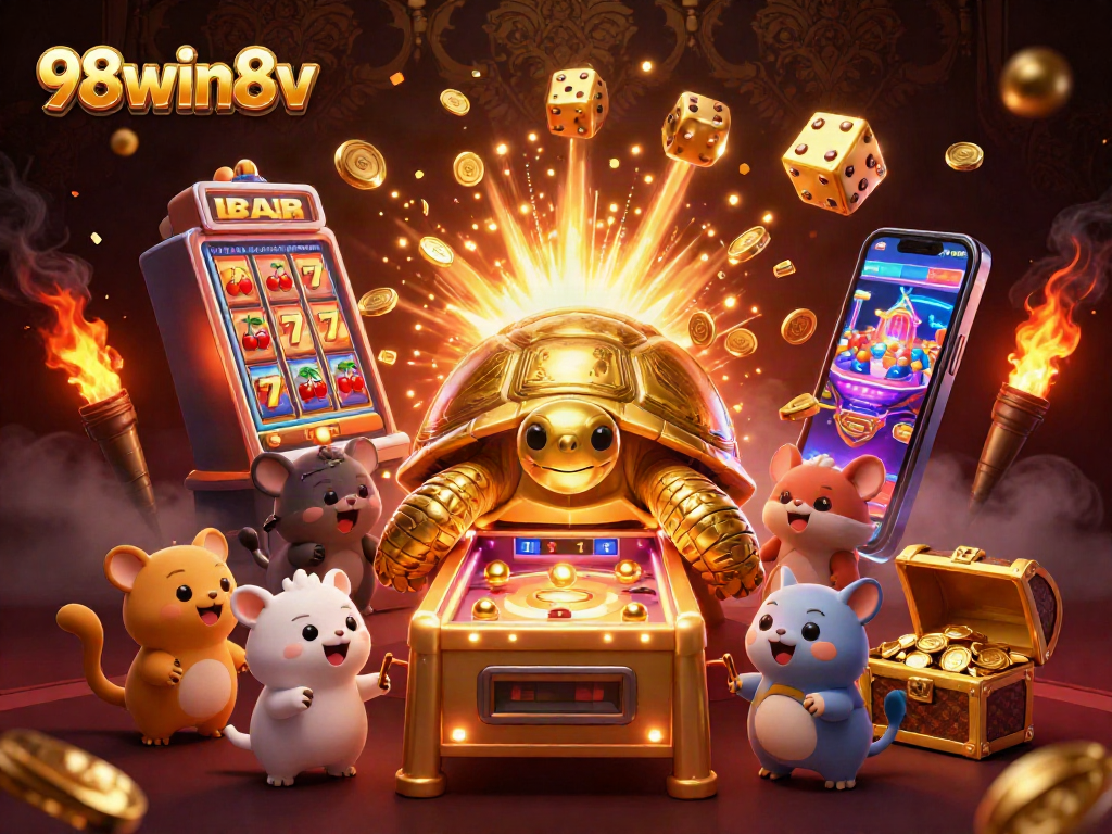 Experience thrilling gaming at 98win8v with vivid slot machine visuals and an exciting casino atmosphere.