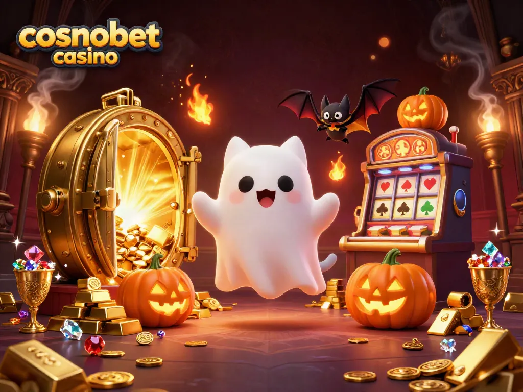 Experience the thrill at cosmobet casino with a ghost cat, treasure vaults, and vibrant jewels.