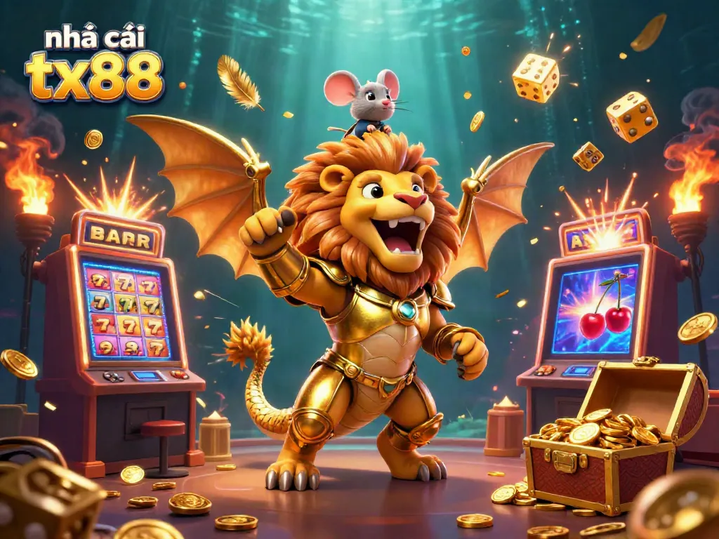 Spin to win with nhà cái tx88 featuring magical jackpot casino elements and dynamic characters.