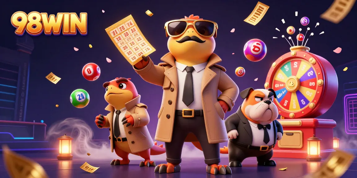 Engage with 98WIN casino gaming as cartoon raptors humorously sneak into a VIP lounge.