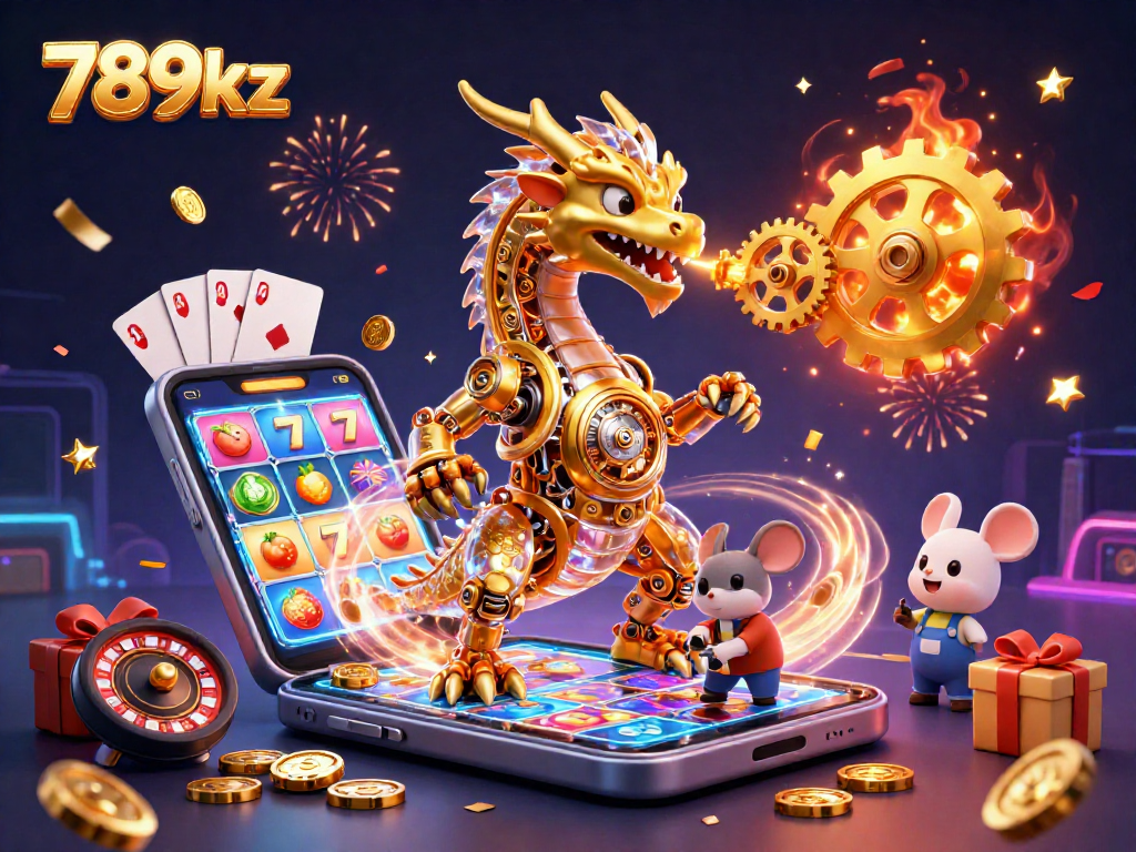 Experience thrilling gameplay with 789kz in a vibrant 3D casino world filled with slot games and excitement.