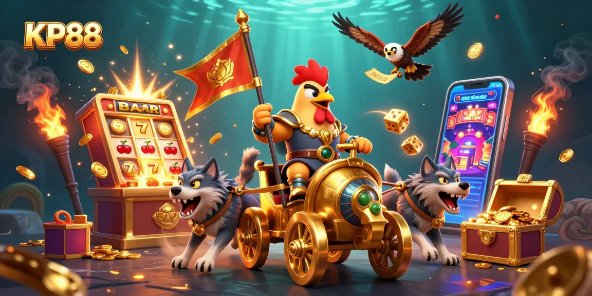 Engage in thrilling gameplay at KP88 with dynamic slot machines and festive casino elements.