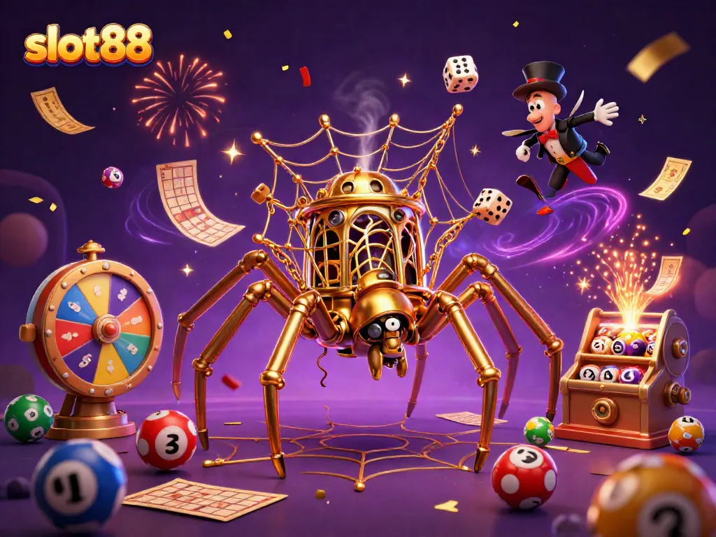 Spin big with slot88's exciting dynamic wins, showcasing steampunk elements and vibrant games.