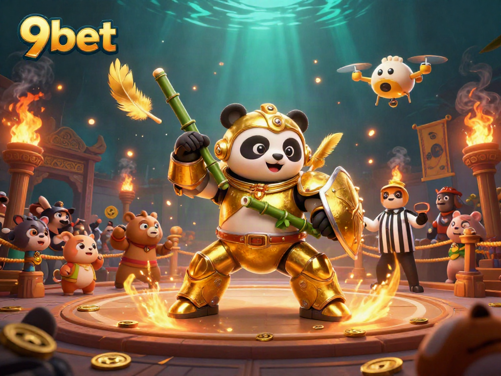 Experience the thrill of betting at 9bet with dynamic casino-inspired 3D illustration.