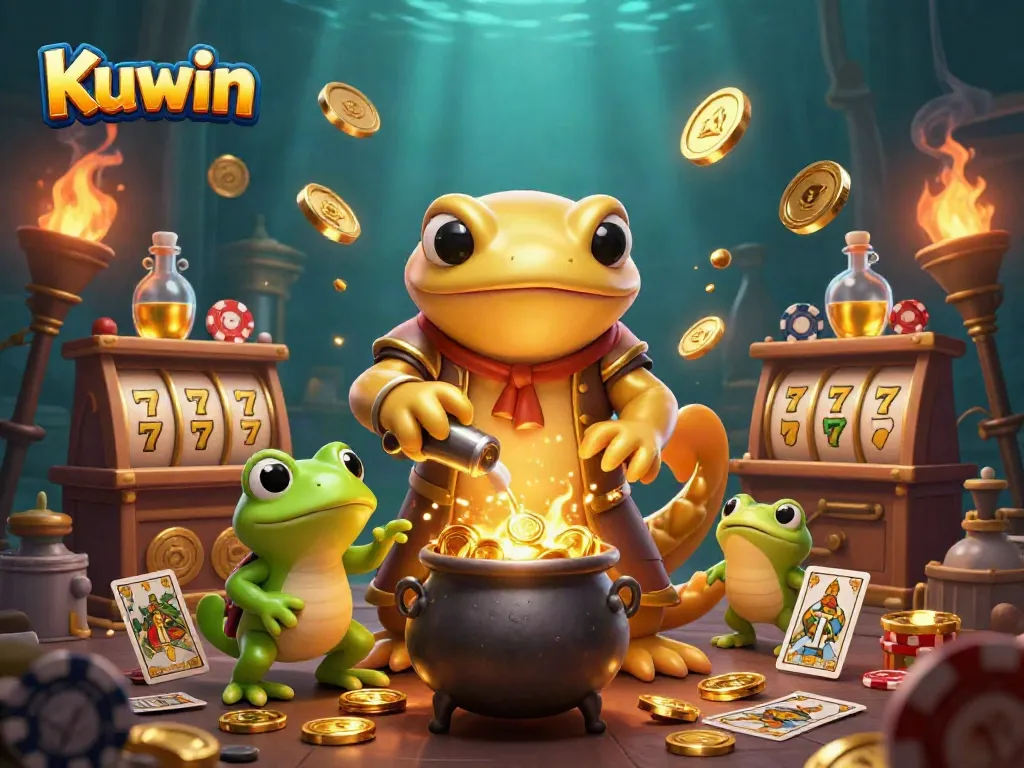 Kuwin delivers exciting online gaming experiences, showcasing dynamic characters and vibrant casino elements.