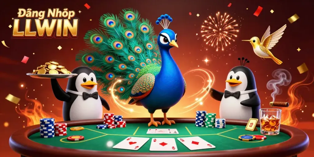 Experience Đăng Nhập LLWIN with vibrant casino elements and dynamic characters.