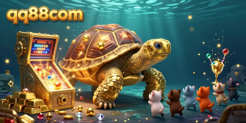 Engage with exciting pinball action at qq88com in a vibrant gaming scene filled with treasures.