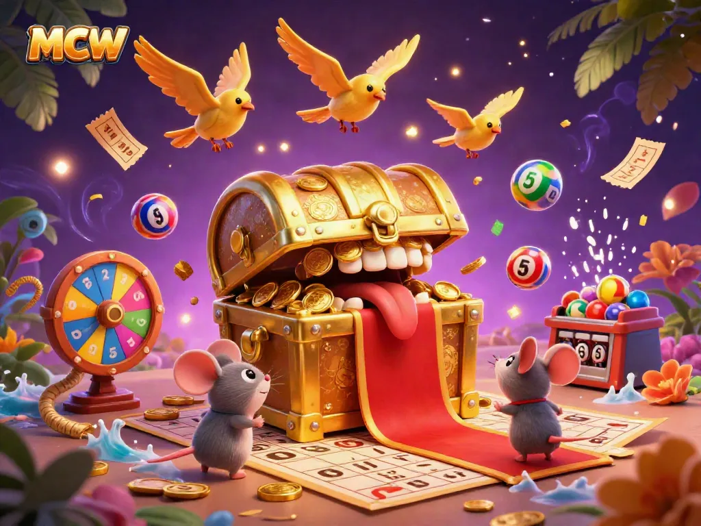 MCW invites players to enjoy vibrant lottery and game elements in an engaging casino atmosphere.