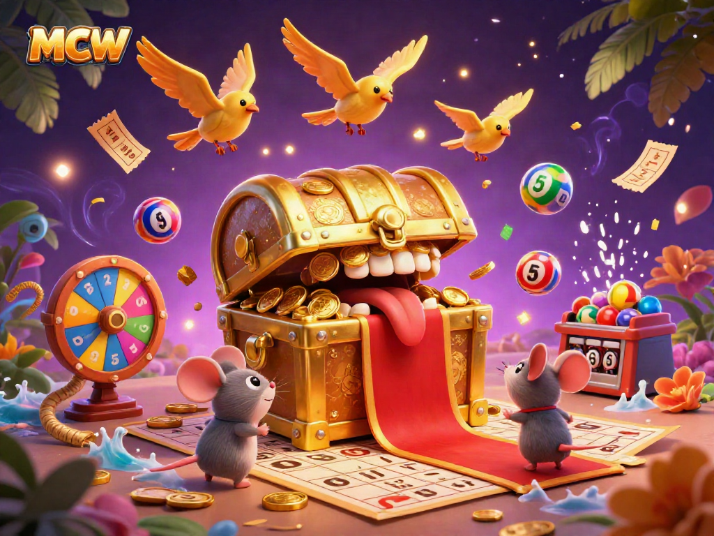 MCW invites players to enjoy vibrant lottery and game elements in an engaging casino atmosphere.