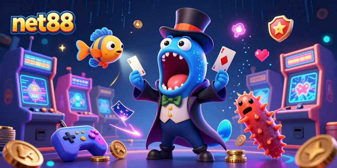 Experience net88's thrilling gaming magic under the sea with bioluminescent creatures showcasing their tricks.
