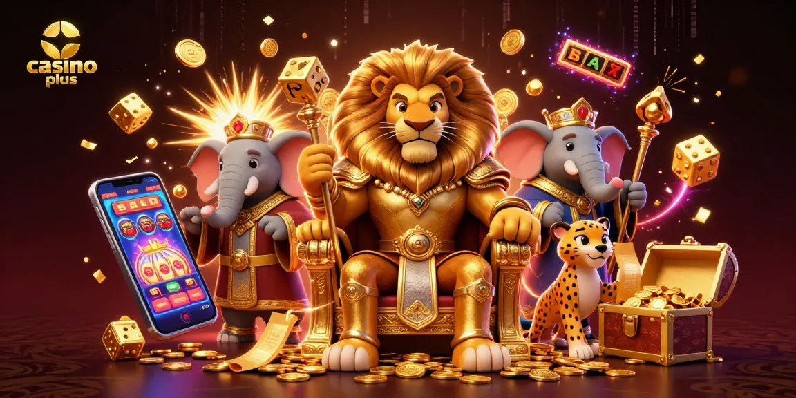 Experience thrilling gameplay with casino plus featuring royal lion king, elephant advisor, and dynamic slot machine.