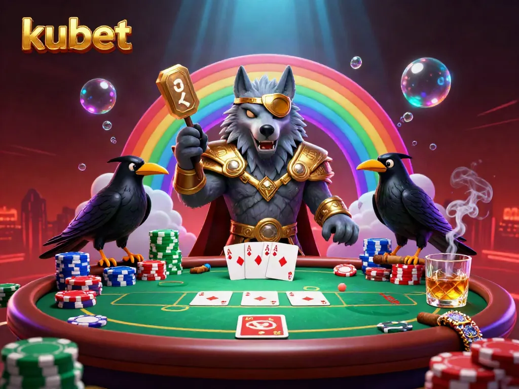 Engaging scene showcasing kubet, featuring Norse-inspired characters among casino elements.